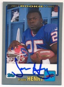 Travis Henry RC 2001 Topps Rookie DRAFT DAY Auto Autograph!Buffalo Bills RB RC - Picture 1 of 1