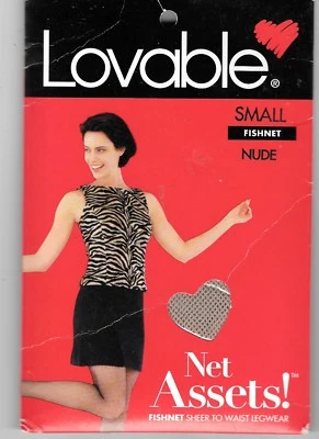NOS Lovable Net Assets Pantyhose Nude Fishnet Small - Image 1 of 2