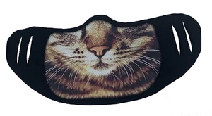Bella Canvas ST323 Lightweight Fabric Animal Print Tiger Face Mask Face Cover - Picture 1 of 5