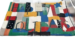 NEW West Elm Happy Holidays Pillow Cover 12 x 21 Beaded Textured Christmas Bold - Picture 1 of 8