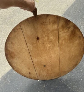 Large antique English scrubbed pine kitchen bread board from country manor 31 in - Picture 1 of 12