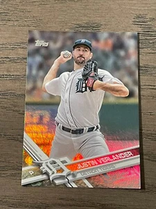 2017 Topps Rainbow Foil Justin Verlander #450 Detroit Tigers - Picture 1 of 2