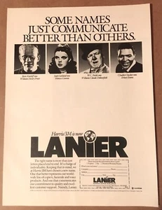 1989 Harris/3M Lanier Judy Garland WC Fields Karloff vtg print ad advertisement - Picture 1 of 1