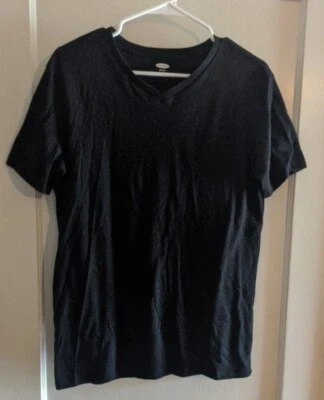 Camiseta Unisex Niños "Old Navy" Negra Suave Cuello en V Manga Corta Talla XXL (18) Foto 1 de 4