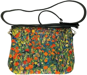 BELGIAN TAPESTRY EVENING STYLE BAG 23 X 16CM, "KLIMT", FIELD OF POPPIES, 10246 - Picture 1 of 8