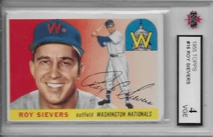 1955 TOPPS BASEBALL Roy Sievers #16 KSA 4 VGE Washington Nationals - Picture 1 of 2
