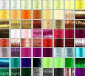Silky Satin Rattail 2mm Cord Macrame Nylon Thread Kumihimo Shamballa 5-20m - Picture 1 of 51