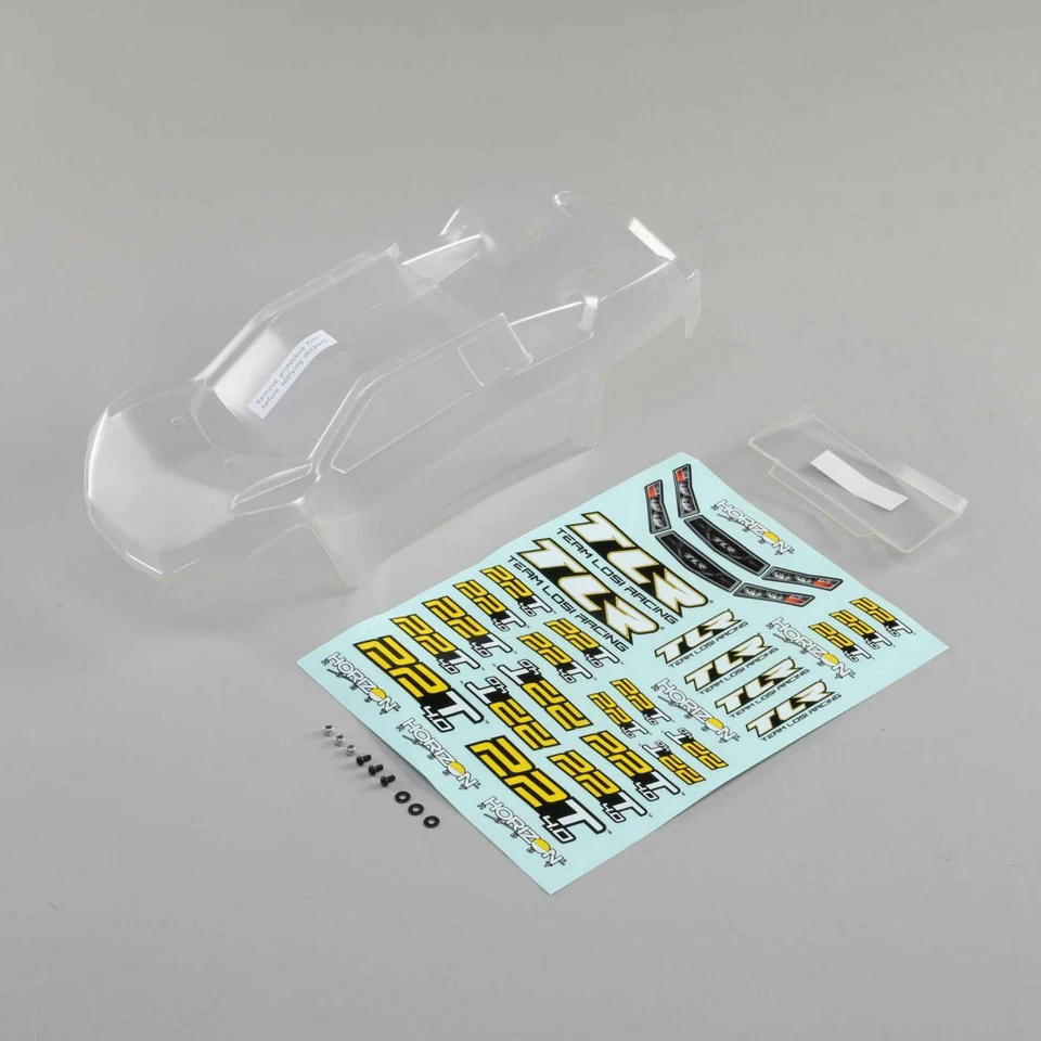 Team Losi Racing 22t 4.0 Clear Body Set With Stickers Tlr230011