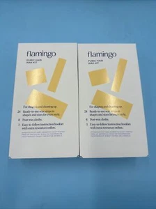 (2) FLAMINGO PUBIC HAIR WAX KIT 24 CT *NEW - Picture 1 of 4