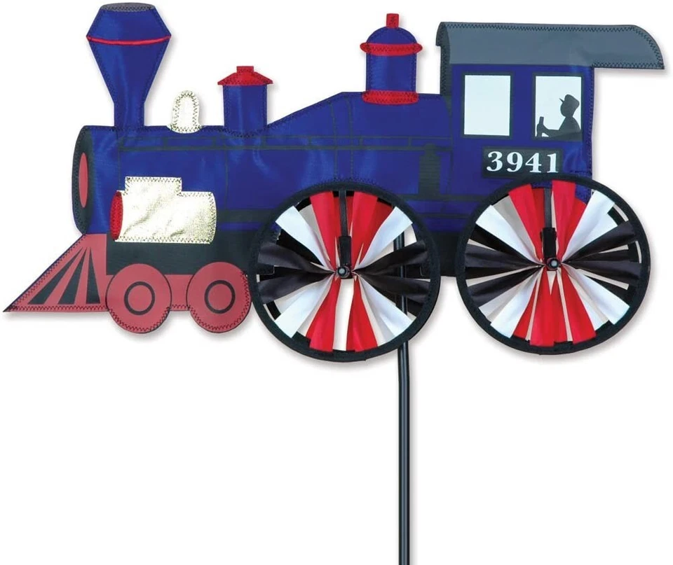 Spinner de viento giratorio para motor de vapor de 21" -Estaca de patio de Premier Kites Foto 1 de 1