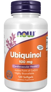 NOW Foods Ubiquinol 100mg 120 Softgels Active CoQ10 09/27EXP free radical protec - Picture 1 of 1