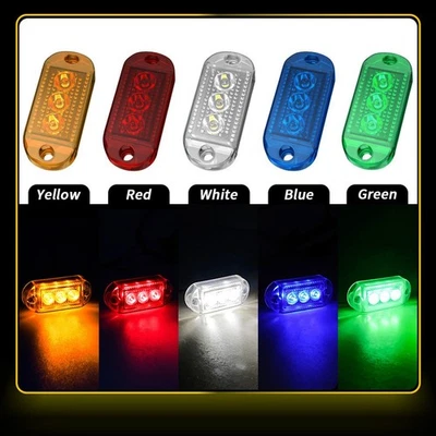 Energy efficient LED Clearance Light Side Marker Truck Trailer Lamp Red White - Image 1 of 4