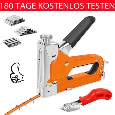 3 In 1 Handtacker Set 3000 Klammern DIY Profi Tacker für Holz DE - Bild 1 von 4