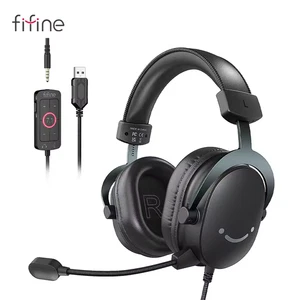 FIFINE H9 USB Gaming Headset for PC Switch Xbox PS5 Headphones Volume Control - Picture 1 of 14