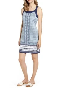 TOMMY BAHAMA Sz XS Cotton Shift Tank Dress Geo Mesa Short/Above Knee Sleeveless - Picture 1 of 6
