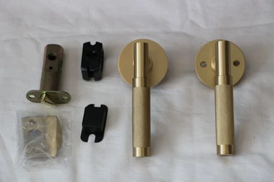 Emtek 5109US4 TAUS4 Passage Knurled Right Handed Satin Brass Finish READ DESC - Image 1 of 4