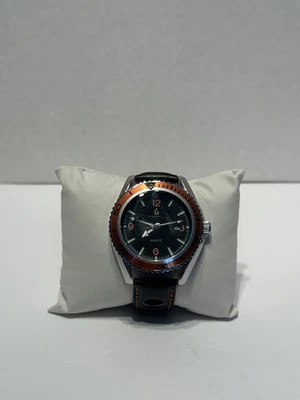 ORKINA Men's Orange & Black Watch with Leather Band - Image 1 of 3