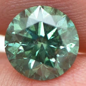 Diamante redondo elegante turquesa certificado suelto SI2 mejorado natural 1,54 quilates - Imagen 1 de 9