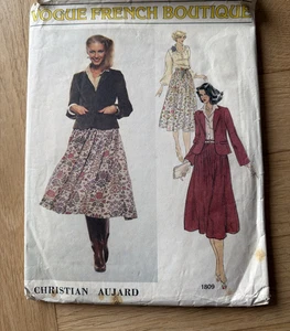 Vogue Christian Aujard 1809 Schnittmuster Jacke Bluse Rock Gr. 8/36 Vintage - Bild 1 von 4