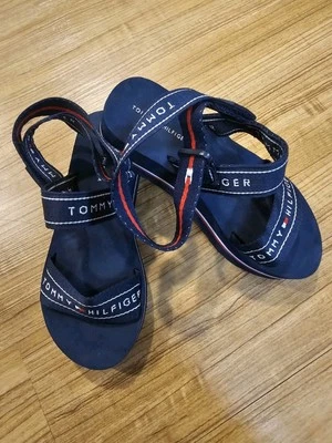 Tommy Hilfiger Sandals Platform Ankle Straps Blue Girls Youth Size 4 - Image 1 of 4