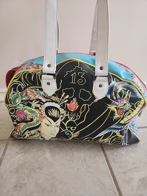 Bolsa Ed Hardy Ótimo Estado VINTAGE - Imagem 1 de 4