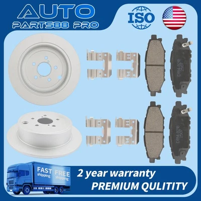 11.26'' Rear Drilled Rotors Brake Pads for Subaru Forester Impreza Outback BRZ - Imagem 1 de 4