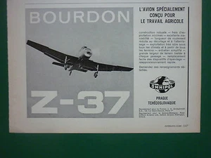 9/1968 PUB OMNIPOL LANDWIRTSCHAFTSFLUGZEUG Z-37 HUMMEL HUMMEL BIENE FLUGZEUG ORIGINAL ANZEIGE - Bild 1 von 1