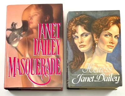 Lot Of 2 Janet Daily Books Masquerade First Edition w/ Heiress Hardcover BCE Foto 1 de 4