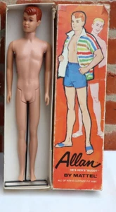 Vintage 1963 Allan "He's Ken's Buddy" by Mattel - In Original Box, No Clothes - Picture 1 of 12