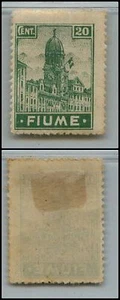 FIUME - 1919 - Allegorie e Vedute 20 cent Carta C (C37) - MH - Picture 1 of 1