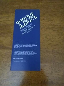 Folleto de servicio de mantenimiento de hardware IBM PS/2 modelo 65 SX usado - Imagen 1 de 3