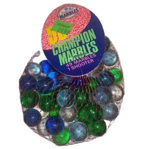 Vtg Imperial Marbles 1978 Champion Marbles 50 Bag - 49 Marbles & 1 Shooter - Picture 1 of 5