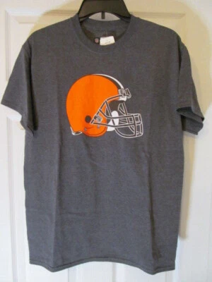 NFL Team Apparel Cleveland Browns Football Helmet SS Tee, Gray, Sizes M or L - Image 1 of 4