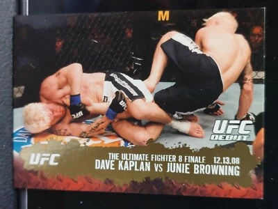 Dave Kaplan Junie Browning #110 2009 Topps UFC Round 2 Thick Gold Parallel - Image 1 of 2