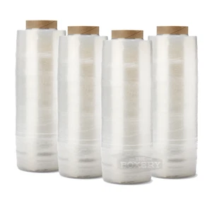 18''x1500' Eco Supreme Stretch Film Hand Wrap - 4 Rolls Lightweight Pre-Stretch - Picture 1 of 1