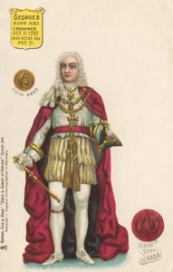 KING GEORGE II,  SEAL -Early Royalty Art Postcard Tuck Kings & Queens of England - Picture 1 of 2