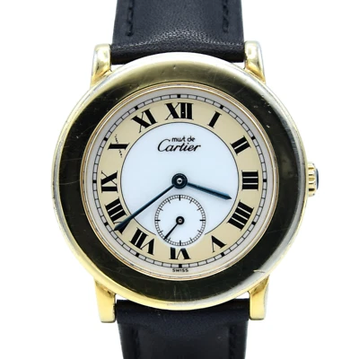 1990 Cartier 'Must de' Ronde em prata esterlina 925 dourada Vermeil modelo 1810 - Imagem 1 de 4