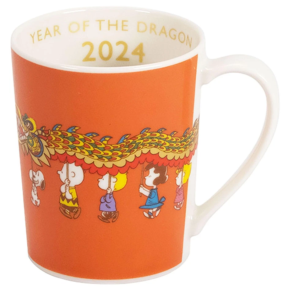 Snoopy Peanuts 2024 Year of The Dragon Mug Cup Yamaka Made in Japan