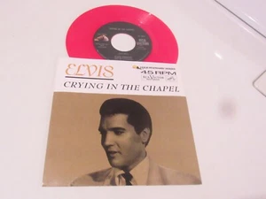 Elvis Presley  45  & Picture Sleeve   Crying In The Chapel   RCA  Red Vinyl - Picture 1 of 1
