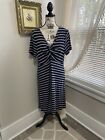 NWT Torrid Knotted Front Striped Dress ~ Soft Knit ~ 1x 14 16 ~