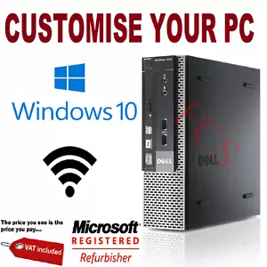 Mini PC Desktop Computer Dell Core i3 i5 8GB RAM 480GB SSD Windows 10 Pro WIFI - Picture 1 of 6