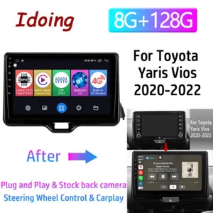 Android 12 CarPlay Car Radio Stereo GPS Navi For 2020-2022 Toyota Yaris Vios - Picture 1 of 15