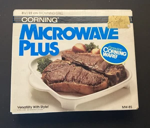 Corning Ware Microwave Plus 8 1/2" Browning Grill 1986 Vintage MW-85 New Unopen - Picture 1 of 6