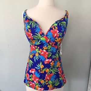 Traje de baño Freya inalámbrico Acapulco 3342 32E multivía taza suave Tankini Top cobalto - Imagen 1 de 6