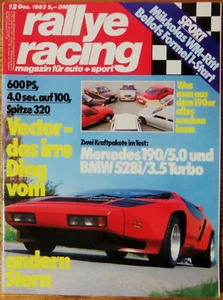 Rallye Racing 12/83 Vector W2 Twin Turbo, Mitsubishi Starion, Liebig BMW 545i - Bild 1 von 1