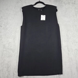 Zara Women's Black Pencil Sleeveless Perfect Little Black Dress Midi Size M NWT  - Picture 1 of 13