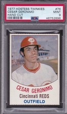 1977 Hostess TWINKIES #76 CESAR GERONIMO PSA 9 MINT Cincinnati REDS RARE 1/1
