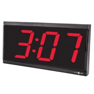 Pyramid 9D44BR RF WIRELESS SYNCHRONIZED LED DIGITAL CLOCK 4″ NUMERAL, 4 DIGIT - Picture 1 of 4
