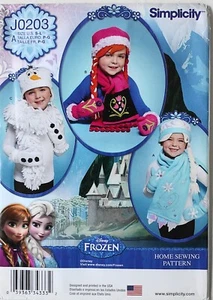 Simplicity 8029 Girl's Disney Frozen Hats Scarf Mittens Sewing Pattern - Picture 1 of 1