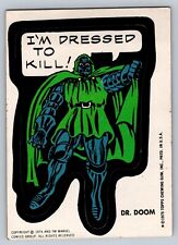 1974 1975 Topps Marvel 🔥Comic Book Heroes Sticker Dr. Doom - Tan Back